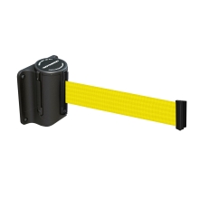 Nástenná kazeta Mini, čierna – žlté pásmo 3,65 m