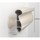 Nástenné madlo Handrail 1000 – PVC-u,farba štandard podľa vzorkovníka, 110 mm × 3,66 m, vrátane 7 nástenných konzol