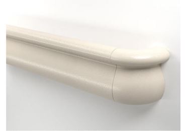 Nástenné madlo Handrail 1000 – PVC-u,farba štandard podľa vzorkovníka, 110 mm × 3,66 m, vrátane 7 nástenných konzol