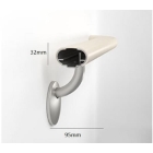 Nástenné madlo Handrail 2000 – PVC-u, farba štandard podľa vzorkovníka, 32 mm × 3,66 m, vrátane 7 nástenných konzol