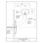 Nástenné madlo Handrail 2000 – PVC-u, farba štandard podľa vzorkovníka, 32 mm × 3,66 m, vrátane 7 nástenných konzol