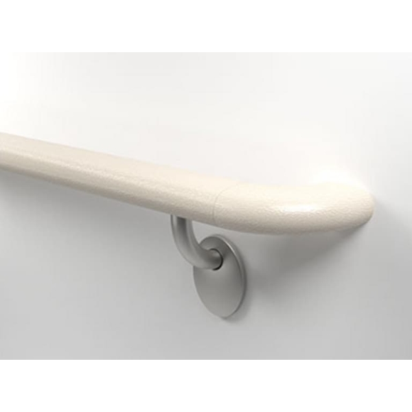 Nástenné madlo Handrail 2000 – PVC farba štandard podľa vzorkovníka, 32 mm × 3,66 m, vrátane 7 nástenných konzol