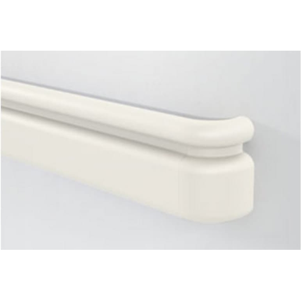 Nástenné madlo Handrail 3110 – PVC farba štandard podľa vzorkovníka, 159 mm × 3,66 m, vrátane 7 nástenných konzol