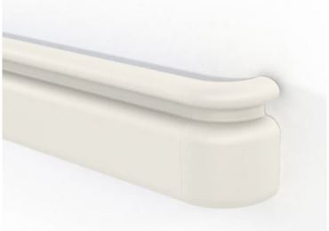 Nástenné madlo Handrail 3130 – PVC-u, farba štandard podľa vzorkovníka, 159 mm × 3,66 m, vrátane 7 nástenných konzol