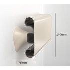 Nástenné madlo Handrail 800 – PVC-u, farba štandard podľa vzorkovníka, 140 mm × 3,66 m, vrátane 7 nástenných konzol