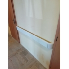 Nástenné madlo Handrail 800 – PVC-u, farba štandard podľa vzorkovníka, 140 mm × 3,66 m, vrátane 7 nástenných konzol