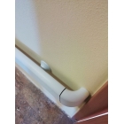 Nástenné madlo Handrail 800 – PVC-u, farba štandard podľa vzorkovníka, 140 mm × 3,66 m, vrátane 7 nástenných konzol