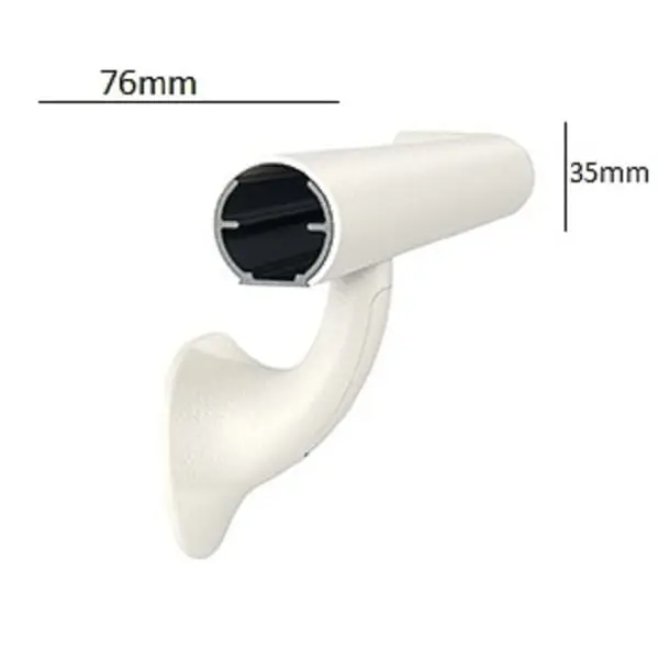 Nástenné madlo Handrail 910 – PVC-u, farba štandard podľa vzorkovníka, 35 mm × 3,66 m, vrátane 7 nástenných konzol