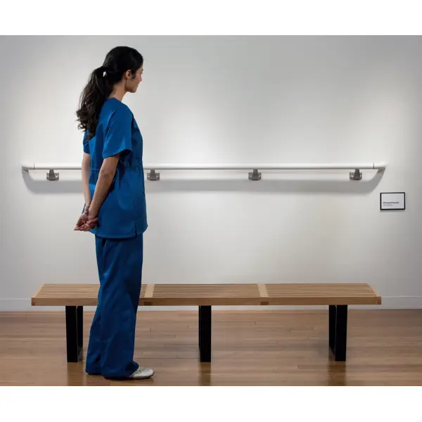 Nástenné madlo Handrail 940 – PVC-u, farba štandard podľa vzorkovníka, 40 mm × 3,66 m, vrátane 7 nástenných konzol