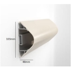 Nástenný nárazník, nástenné zvodidlo Wall Guard 1300 – PVC-u, farba štandard podľa vzorkovníka, 103 mm × 3,66 m