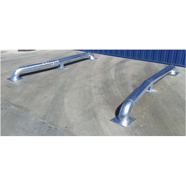 Navádzače kolies pre nákladné vozidlá, pozinkovaná oceľ, d. 2620 mm, v. 260 mm, pr. 140 mm, hl. 3 mm (pár)