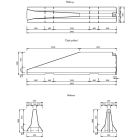 Obojstranné cestné betónové zvodidlo TYP100 – ľavý krajný diel, 4000×695×1000 mm