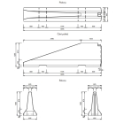 Obojstranné cestné betónové zvodidlo TYP120 – pravý krajný diel, 4000×695×1200 mm