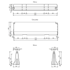 Obojstranné cestné betónové zvodidlo TYP120 – priebežný diel, 4000×695×1200 mm