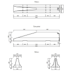 Obojstranné cestné betónové zvodidlo TYP80 – ľavý krajný diel, 4000×695×800 mm