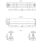 Obojstranné cestné betónové zvodidlo TYP80 – priebežný diel, 4000×695×800 mm
