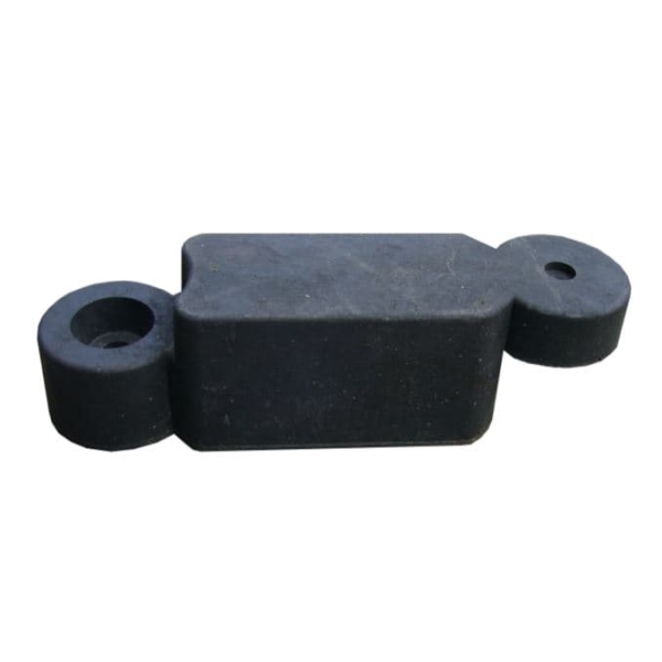 Obrubník z recyklovanej gumy Twist – čierna, 580 mm