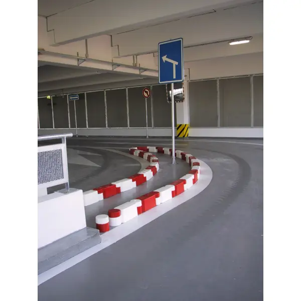 Obrubník z recyklovanej gumy Twist – žltá, 580 mm