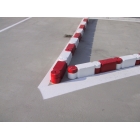 Obrubník z recyklovanej gumy Twist – žltá, 580 mm