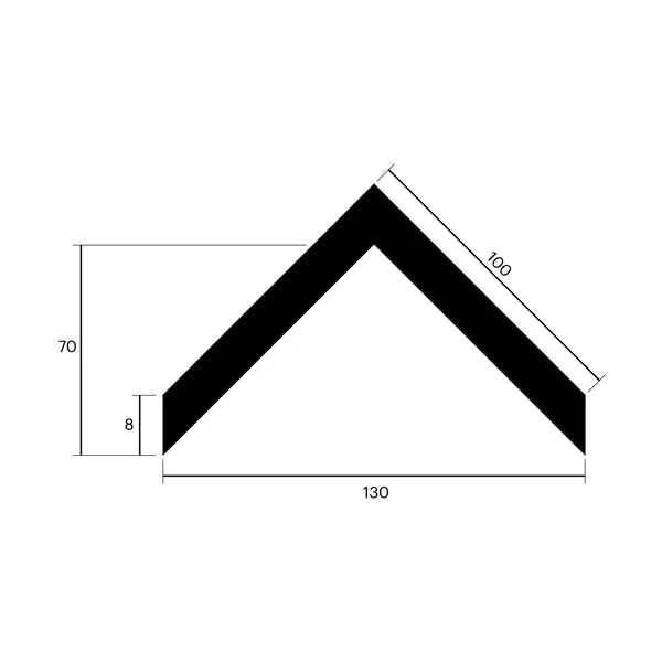 Ochrana rohov, gumový nárazník Rubber 800 – čierna, reflexnými prúžky, 800×100×8 mm