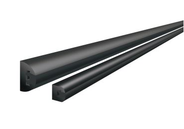 Ochrana stien a rohov, gumový nárazník Dual Colour – čierna, 60×30 mm