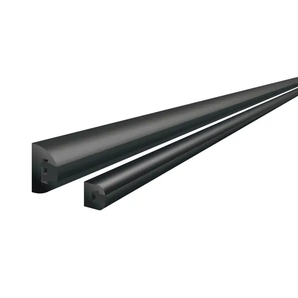 Ochrana stien a rohov, gumový nárazník Dual Colour – čierna, 60×30×3500 mm