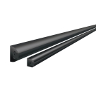 Ochrana stien a rohov, koncovka Dual Colour – čierna, 60×30 mm