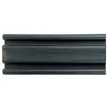 Ochrana stien a stĺpov, gumený nárazník Rubber E – čierna, 1000×200×30 mm