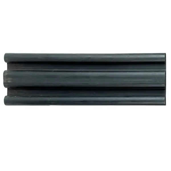 Ochrana stien a stĺpov, gumený nárazník Rubber E – čierna, 3000×150×30 mm