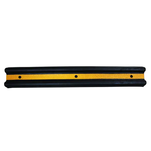 Ochrana stien a stlpov, gumový nárazník Rubber C – čierna, 100×100×900 mm