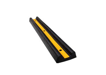 Ochrana stien a stlpov, gumový nárazník Rubber C – čierna, 100×100×900 mm