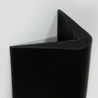 Ochrana stien a stĺpov, rohový prýžový nárazník Rubber – čierna, 1000×100×100 mm