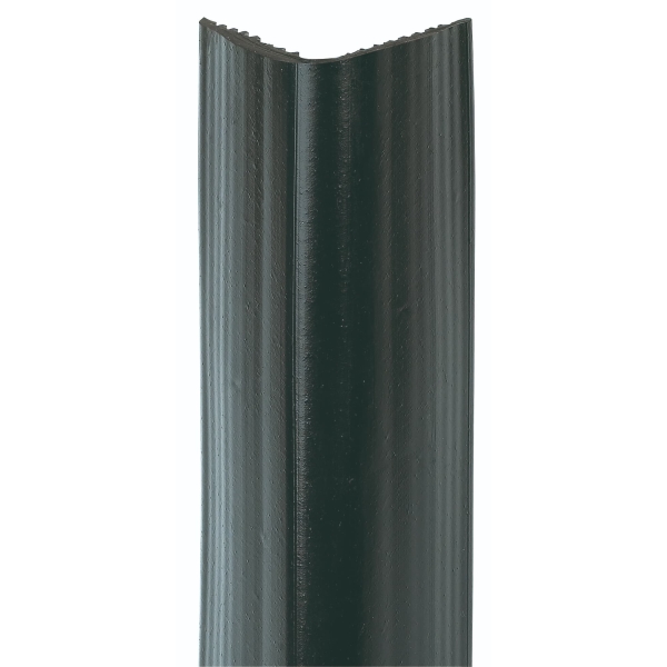 Ochrana stien a stĺpov, rohový gumený nárazník Rubber – čierna, 1000×100×100 mm