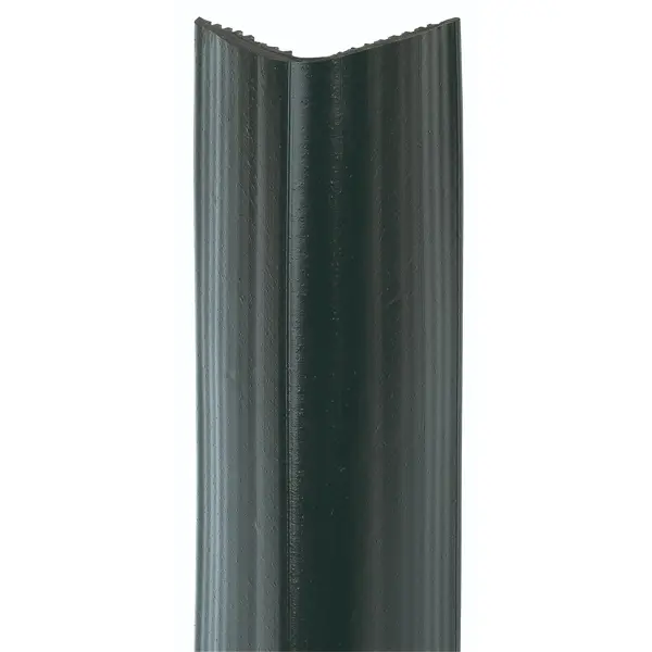 Ochrana stien a stĺpov, rohový gumený nárazník Rubber – čierna, 3000×100×100 mm