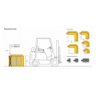 Ochrana stĺpov A-SAFE Flexishield Column Guard – žltá, v. 600 mm, 550×550 mm