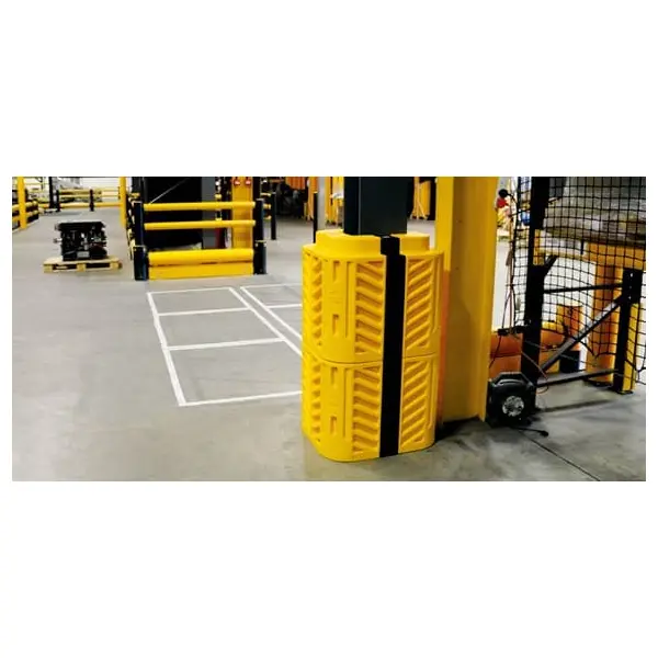 Ochrana stĺpov A-SAFE Flexishield Column Guard – žltá, v. 600 mm, 550×550 mm