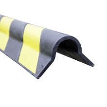 Ochranný rohový gumový profil Rubber 800, zaoblený – žlto-čierna