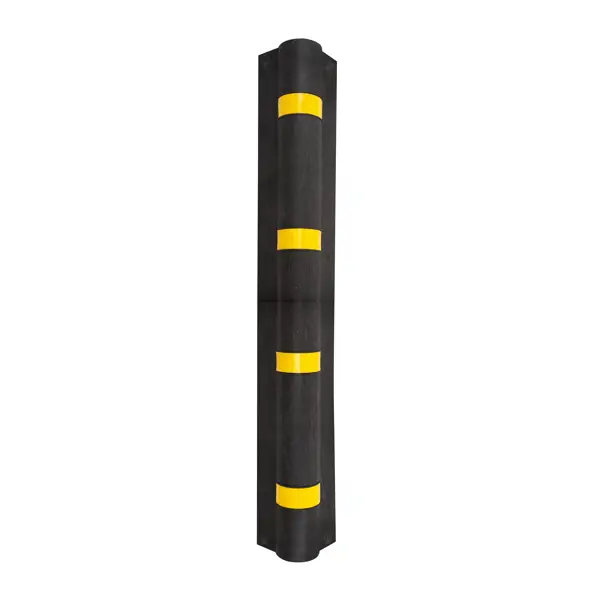 Ochranný rohový profil Economic – recyklovaná guma, čierna,  1000×105×14 mm – ochrana rohov