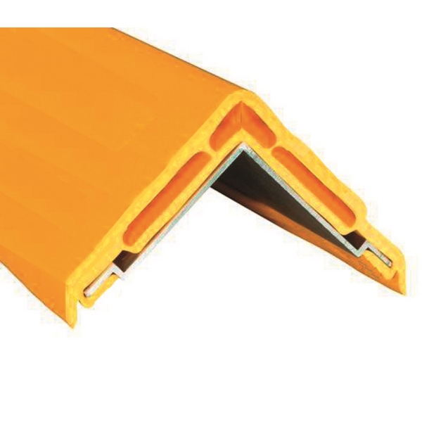 Ochranný rohový profil RubberAlu – guma s hlinikovým profilom, 1140×50 mm