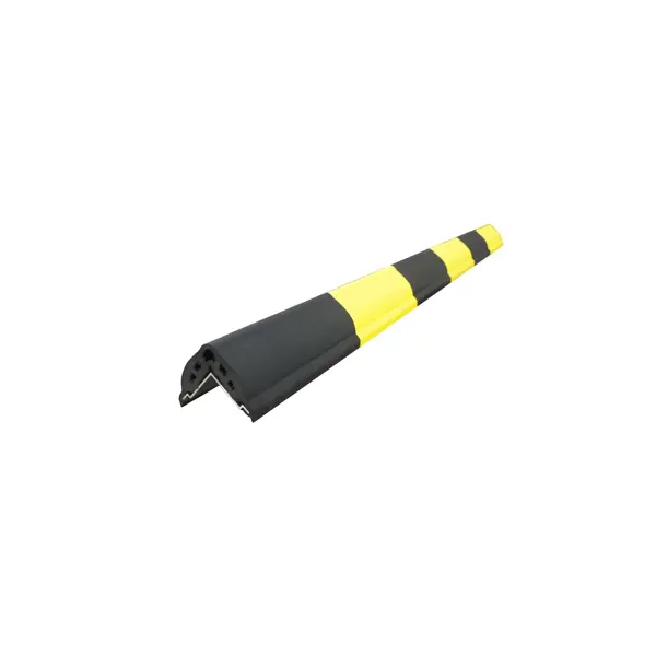 Ochranný rohový profil RubberAlu, zaoblený – guma s hlinikovým profilom, 1140×50 mm
