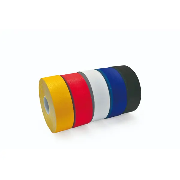 Odolná, ohybná podlahová páska s protišmykovým povrchom WT-5845 – PU, červená, 100 mm × 12,5 m