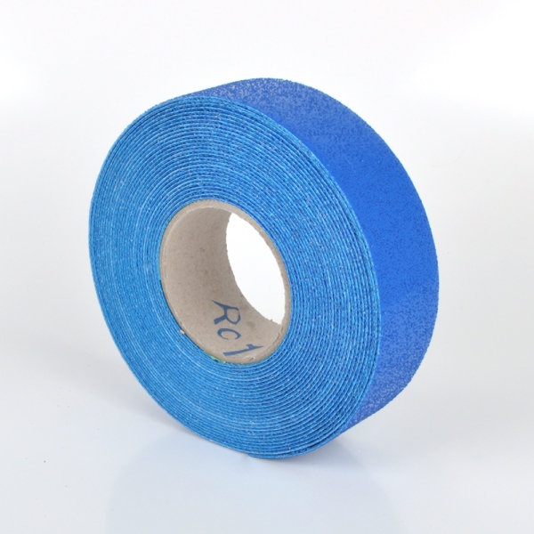 Odolná, ohybná podlahová páska s protišmykovým povrchom WT-5845 – PU, modrá, 75 mm × 12,5 m