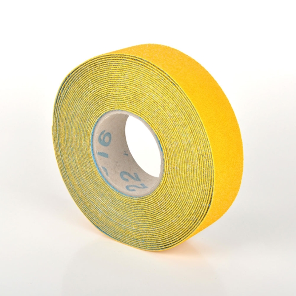 Odolná, ohybná podlahová páska s protišmykovým povrchom WT-5845 – PU, žltá, 100 mm × 25 m