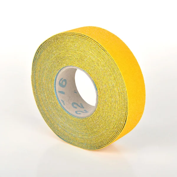 Odolná, ohybná podlahová páska s protišmykovým povrchom WT-5845 – PU, žltá, 100 mm × 25 m