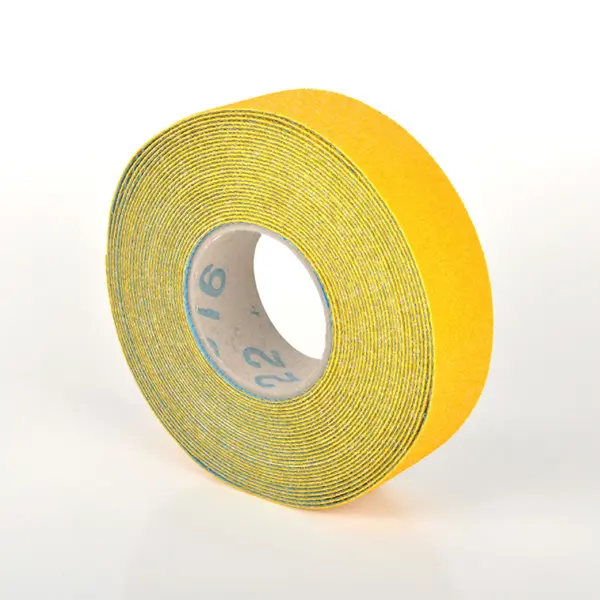 Odolná, ohybná podlahová páska s protišmykovým povrchom WT-5845 – PU, žltá, 50 mm × 25 m