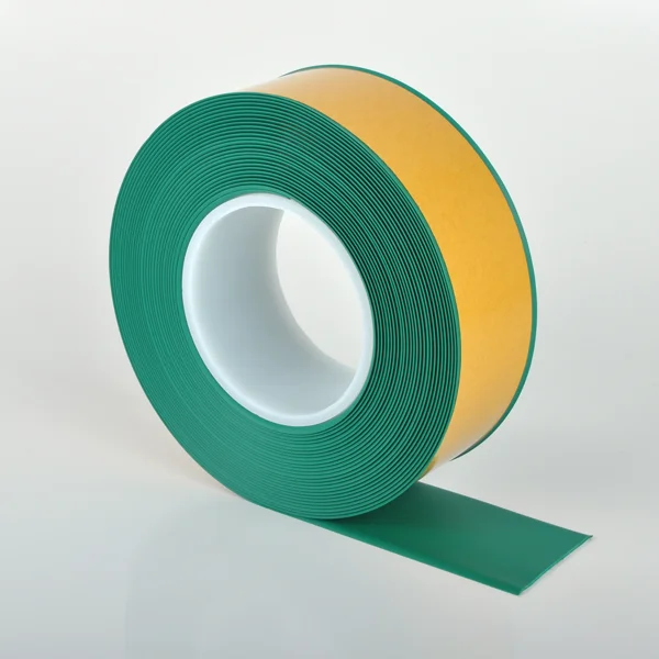 Odolná podlahová páska WT-500 so skosenou hranou – PVC, zelená, 50 mm × 10 m