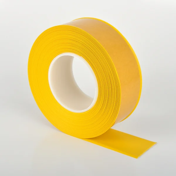 Odolná podlahová páska WT-500 so skosenou hranou – PVC, žltá, 75 mm × 25 m