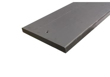 Okopová doska, chránič stien WallProtec Standard so zaoblenými hranami – plast, sivá, 2000×200×15 mm