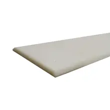 Okopová doska WallProtec Hygienic so skosenou hranou – plast, biela/mliečna, 2000×195 mm (1×/–)