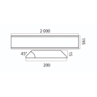 Okopová doska WallProtec Hygienic so skosenou hranou – plast, biela/mliečna, 2000×195 mm (2×/–)